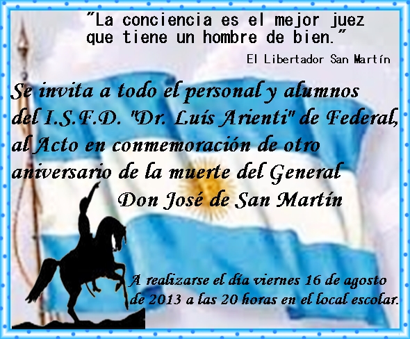 Invitación Acto San Martín